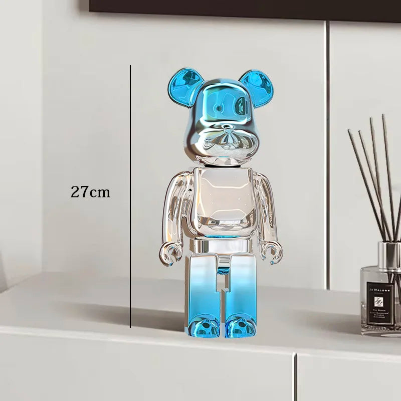27cm Graffiti Bearbrick Resin Bear Statue Desktop Ornament Home Decor