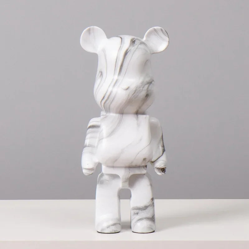 27cm Graffiti Bearbrick Resin Bear Statue Desktop Ornament Home Decor