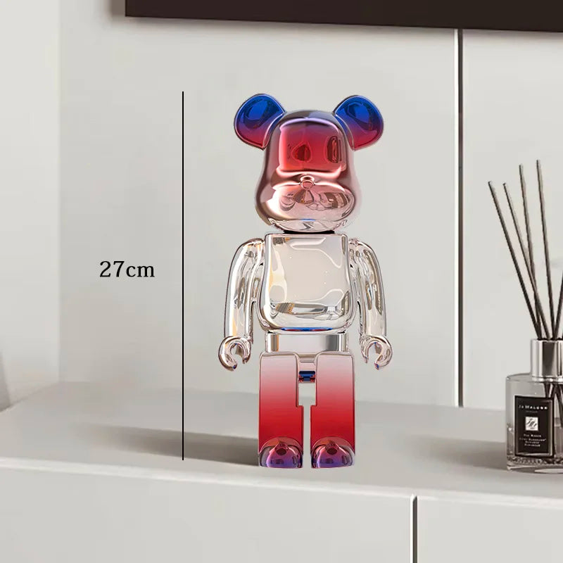 27cm Graffiti Bearbrick Resin Bear Statue Desktop Ornament Home Decor
